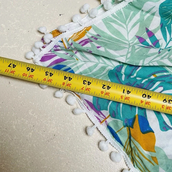 Goa Beachwear by Japna Beach Dress Womens Medium Tropical Swim Cover Up Floral - Picture 6 of 10